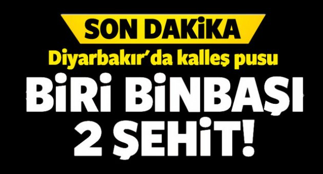 Diyarbakır'da alçak pusu... Biri binbaşı iki şehidimiz var