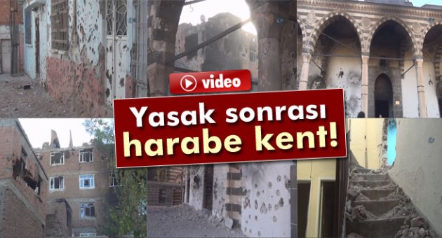 Diyarbakır Sur&#039;da yasağın ardından tahribat gün yüzüne çıktı
