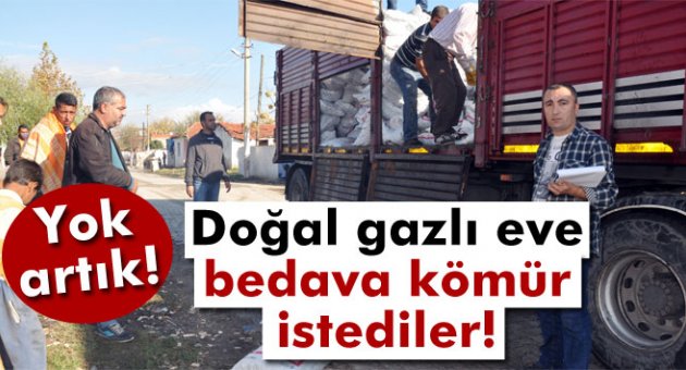 Doğal gazlı evde yaşayıp kömür yardımı talebinde bulundular