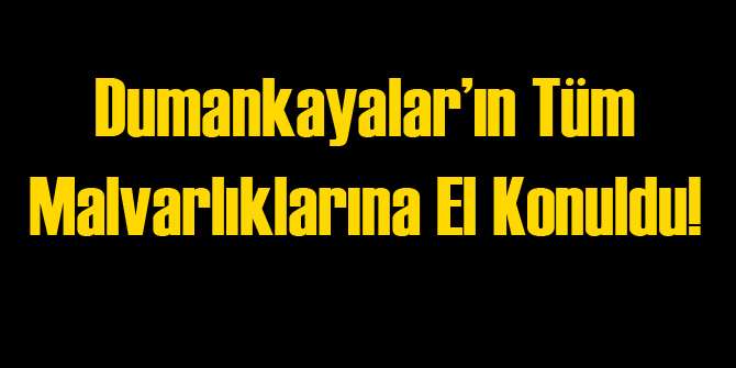 Dumankayalar'ın Tüm Malvarlığı'na El Konuldu