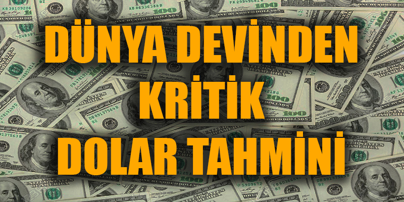 Dünya devinden kritik dolar tahmini!