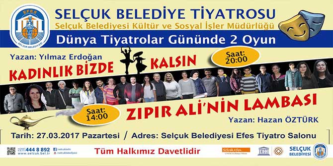 Dünya Tiyatrolar Günü’nde İki Oyun