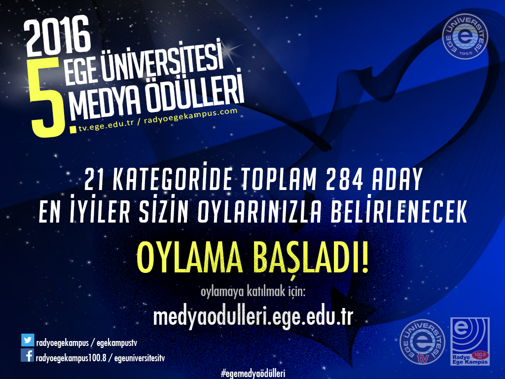 Ege’de ''5. Medya Ödülleri''nde oylama başladı