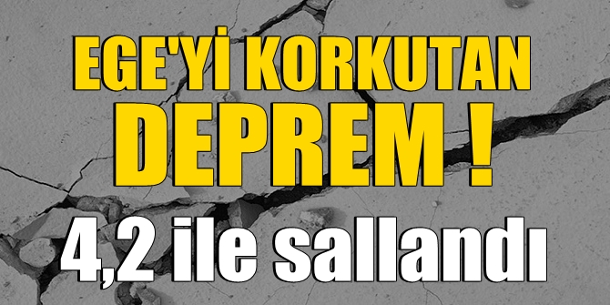 Ege'yi korkutan deprem! 4,2 ile salladı!