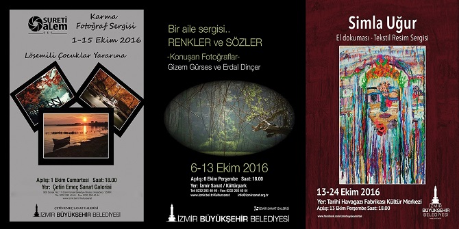 Ekim ayında 6 farklı sergi