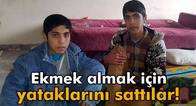 Ekmek almak için yataklarını sattılar