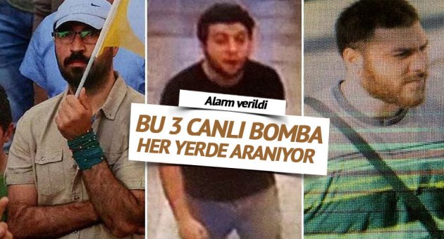 Emniyet 3 terörist için teyakkuzda