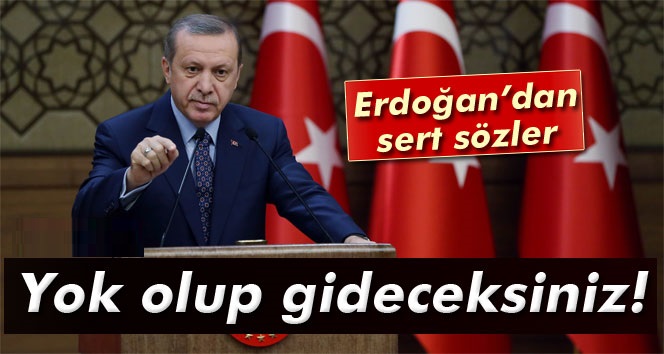 Erdoğan'dan sert sözler: 'Yok olup gideceksiniz!'