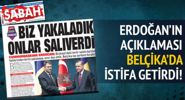 Erdoğan'ın açıklaması Belçika'da istifa getirdi