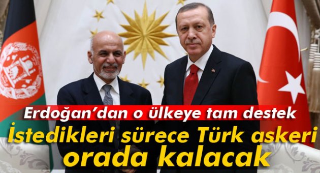 Erdoğan’dan Afganistan’a tam destek