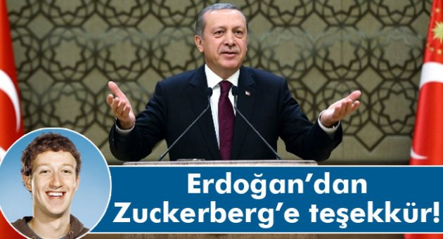 Erdoğan’dan Mark Zuckerberg’e teşekkür