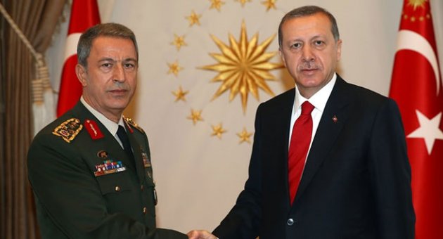 Erdoğan Genelkurmay Başkanını kabul etti