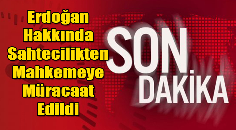 Erdoğan Hakkında Sahtecilik Suçlamasıyla Mahkemeye Müraacat Etti