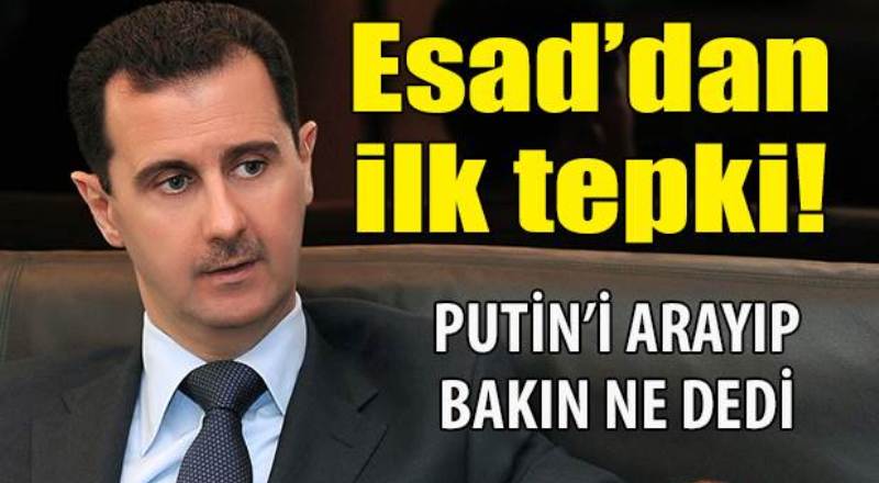 Esad Putin'i aradı