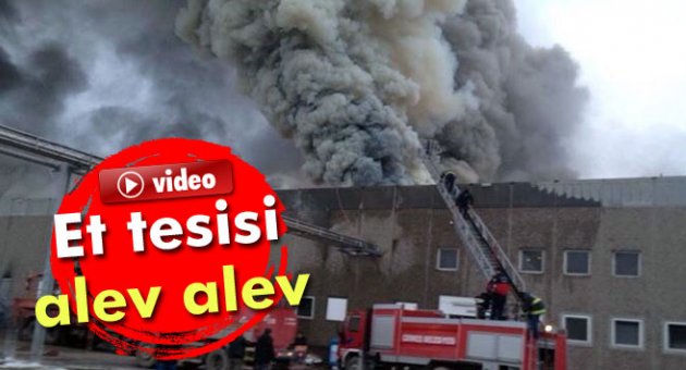 Et entegre tesisi alev alev yandı