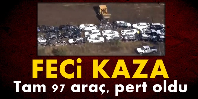 Feci kaza! Tam 97 lüks araç pert oldu