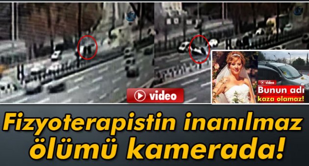 Fizyoterapistin geçirdiği kaza kamerada