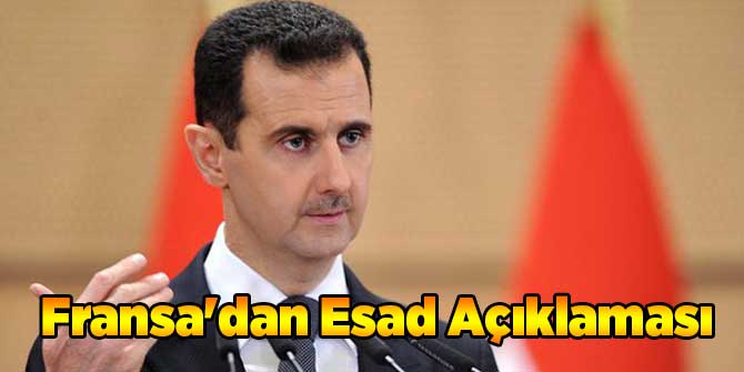 Fransa'dan Esad Açıklaması