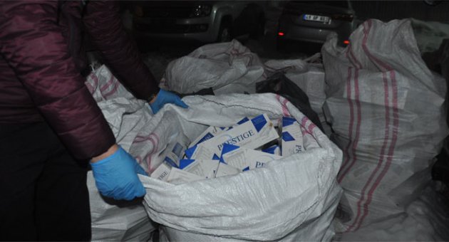 Gece yarısı kaçak sigara operasyonu