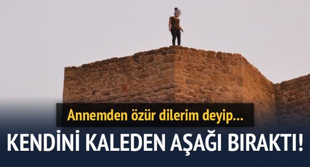 Genç kız kaleden atlayarak intihara kalkıştı