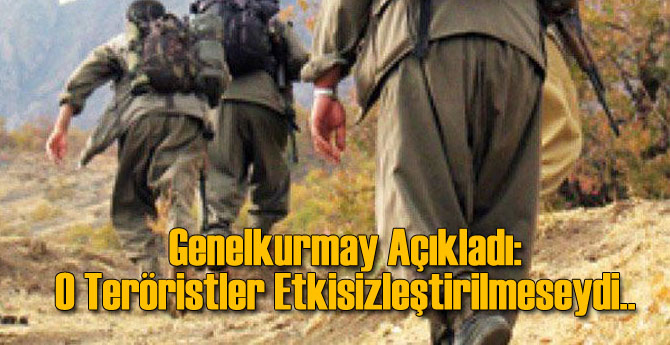 Genelkurmay Açıkladı: O Teröristler Etkisizleştirilmeseydi...
