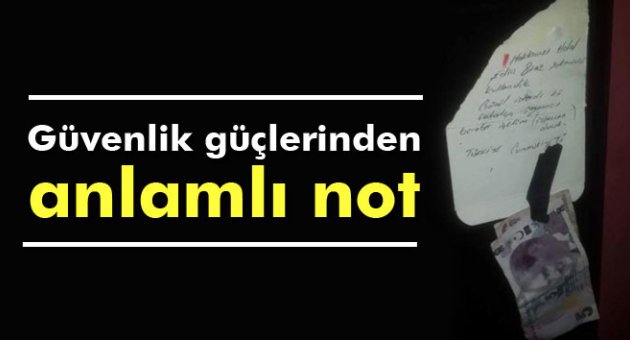 Güvenlik güçlerinden anlamlı not