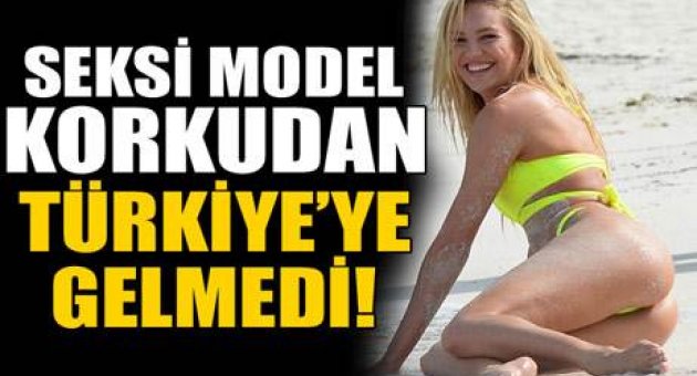 Güzel model, İstanbul uçağına binmedi.