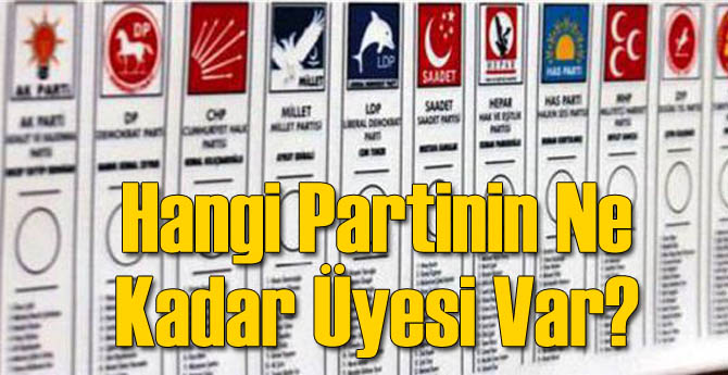 Hangi Partinin Ne Kadar Üyesi Var?