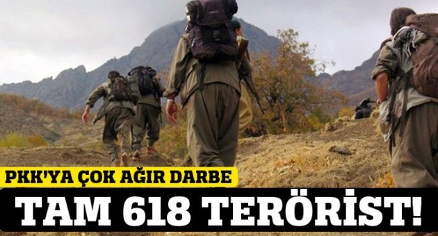 Haziran'dan beri 618 terörist teslim oldu