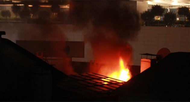 HDP Antalya İl Başkanlığı’nın deposunda yangın