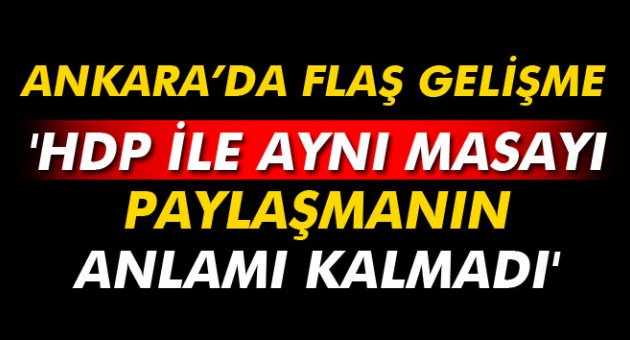 HDP ile görüşme iptal!