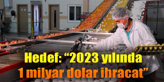 Hedef: 2023 yılında 1 milyar dolar ihracat