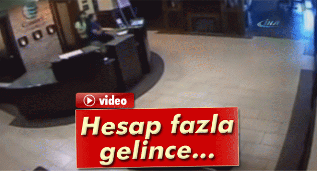 Hesaba kızınca kamyonetiyle otelin lobisine girdi