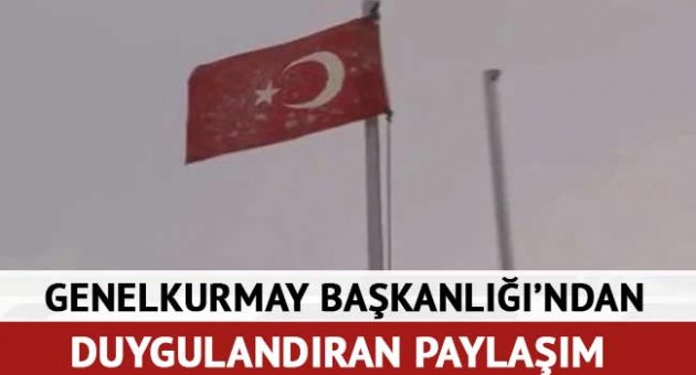 Hudut Karakolu'nda bayrak bile dondu