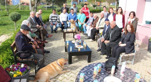 Huzurevi sakinleri sevimli hayvanları ziyaret etti