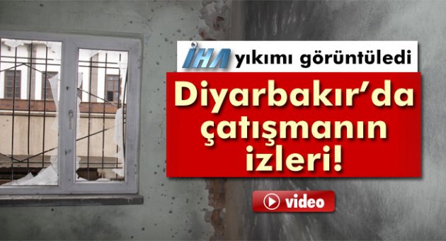 İHA kameraları Sur'daki yıkımı görüntüledi
