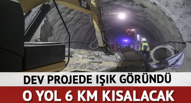 Ilgaz Tüneli'nde son delme işlemi yapıldı