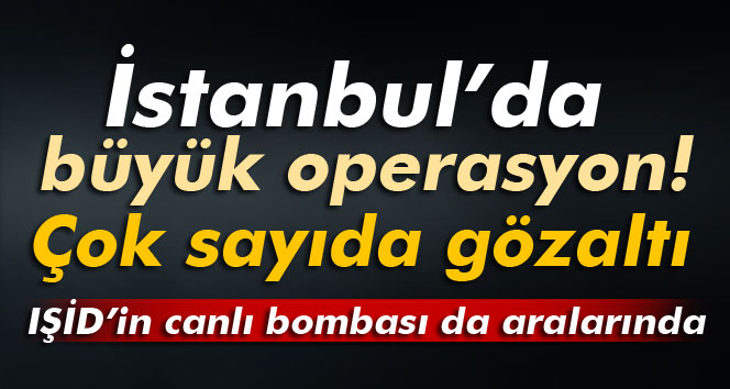 İstanbul'da büyük operasyon! Çok sayıda gözaltı