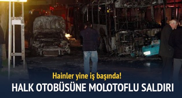 İstanbul Kağıthane'de halk otobüsüne molotoflu saldırı