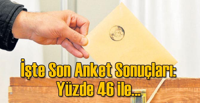 İşte Son Anket Sonuçları: Yüzde 46 ile...