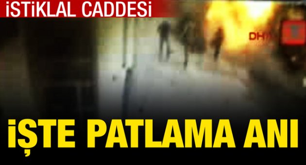 İstiklal Caddesi&#039;ndeki patlama anı kamerada