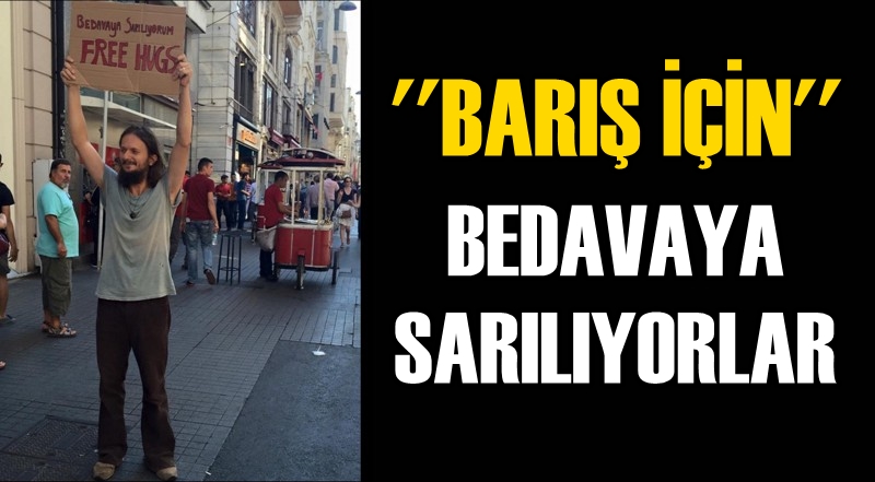 İzmir'de ''barış için'' bedavaya sarılma etkinliği