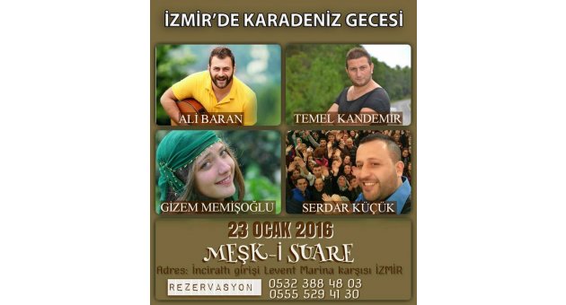 İzmir'de Karadeniz gecesi