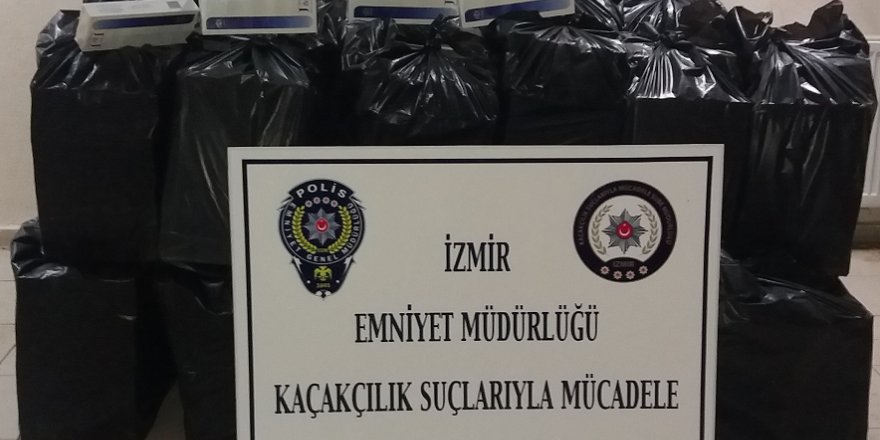 İzmir&#039;de kaçak sigara operasyonu