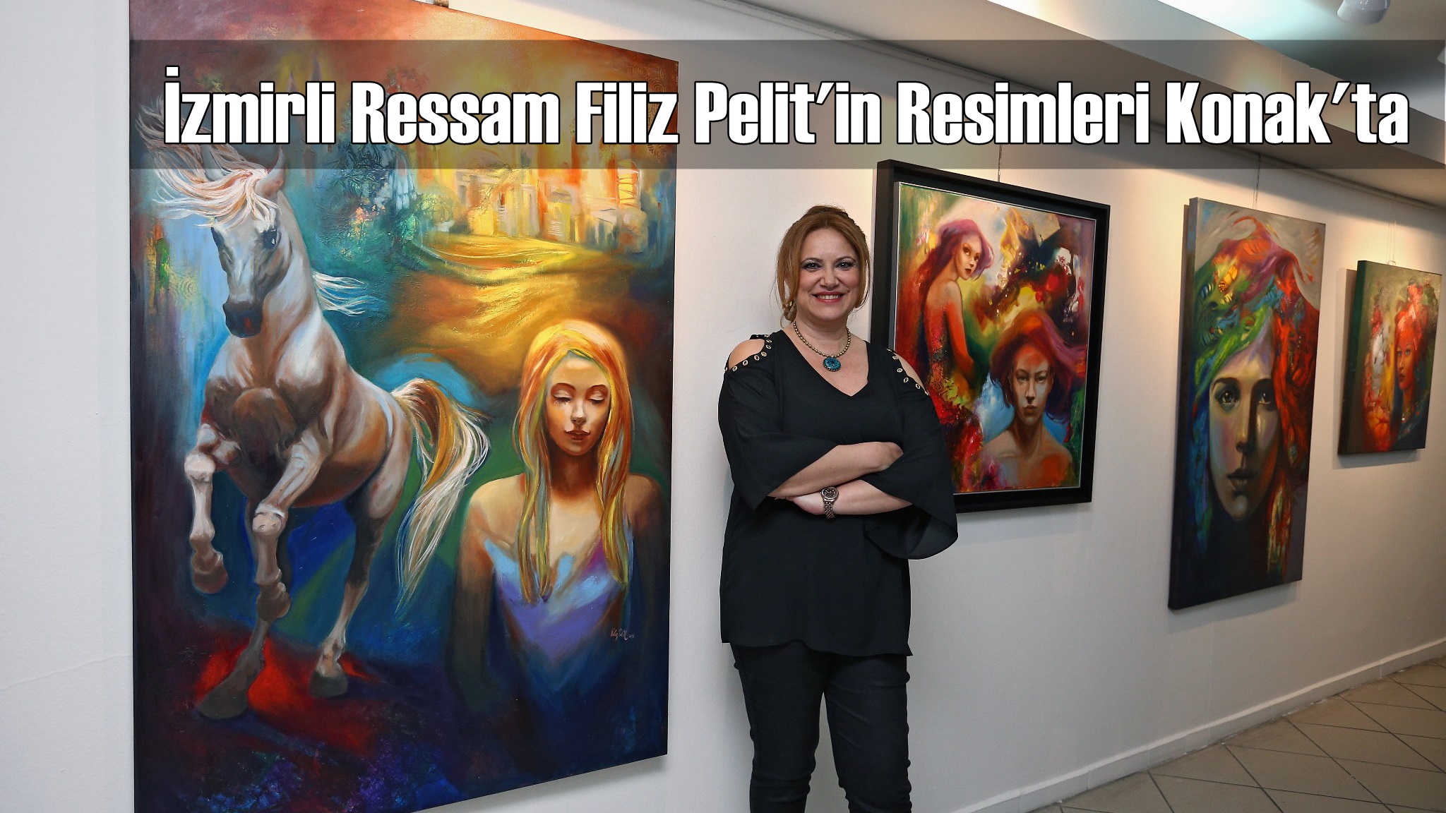 İzmirli Ressam Filiz Pelit'in Resimleri Konak'ta