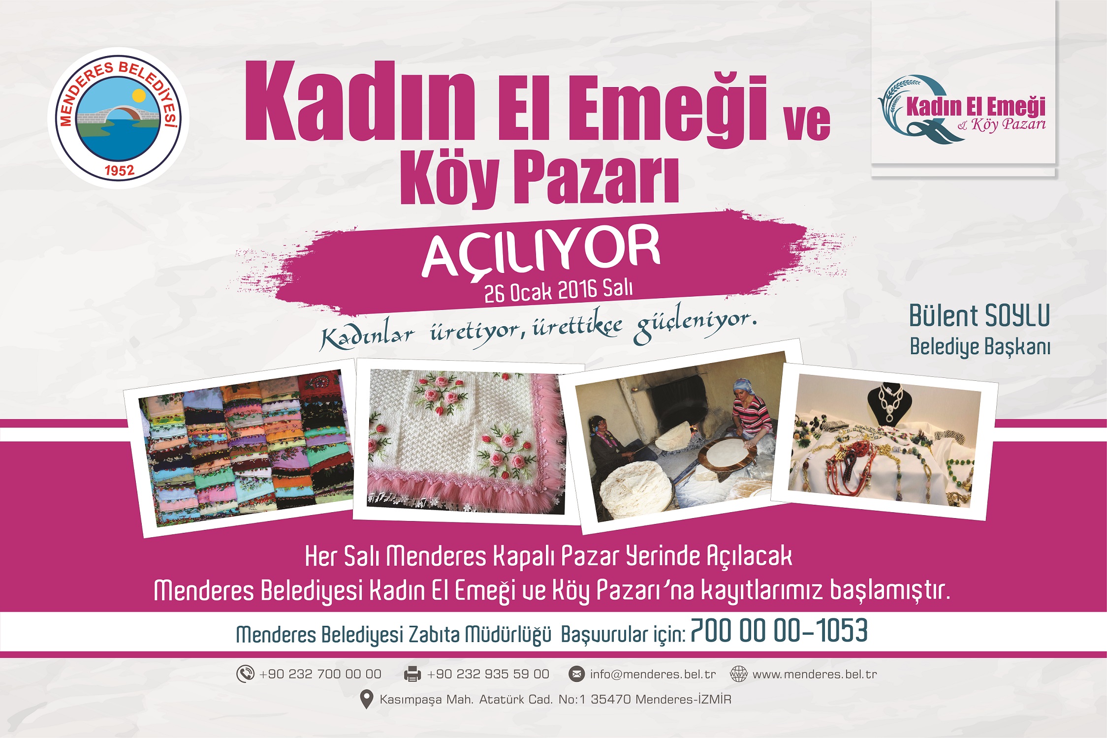 Kadın Emeği ve Köy Pazarı Menderes’te Kuruluyor