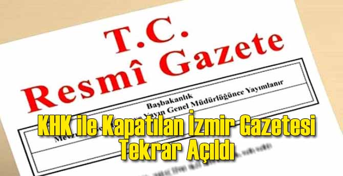 Kapatılan İzmir Gazetesini Listeden Çıkardılar