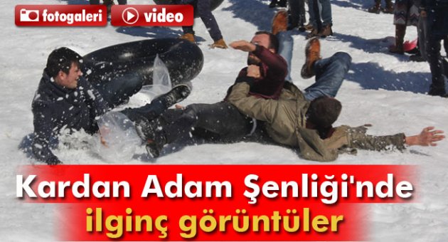 Kardan Adam Şenliği&#039;nde ilginç görüntüler