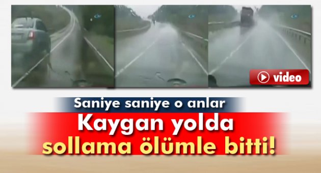 Kaygan yolda sollama ölümle bitti