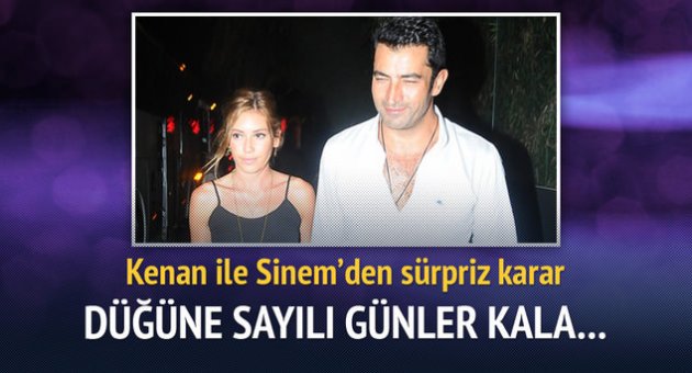 Kenan İmirzalıoğlu ile Sinem Kobal'ın düğün tarihi değişti